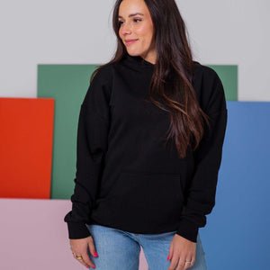 Baby Kids Bamboo Pajamas — Black Adult Unisex Hoodie — Image 1