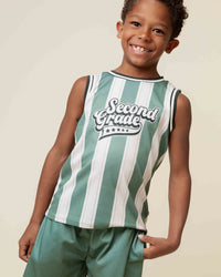 Baby Kids Bamboo Pajamas — Second Grade Jersey Top With Shorts — Image 1