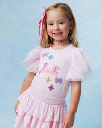 Baby Kids Bamboo Pajamas — Pre-School Flutter Sleeve Top — Image 1