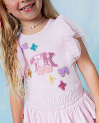 Baby Kids Bamboo Pajamas — TK Flutter Sleeve Top — Image 3