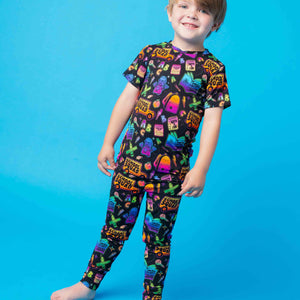Baby Kids Bamboo Pajamas — A+ Attitude Short Sleeve Pajama Set — Image 1