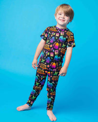 Baby Kids Bamboo Pajamas — A+ Attitude Short Sleeve Pajama Set — Image 1