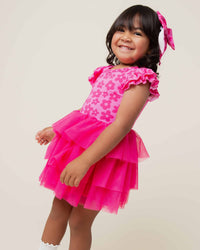 Baby Kids Bamboo Pajamas — Daisy Bell Cap Sleeve Tulle Dress & Shorts Set — Image 3