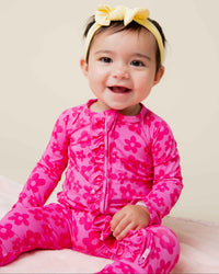 Baby Kids Bamboo Pajamas — Daisy Bell Convertible Ruffle Romper — Image 7