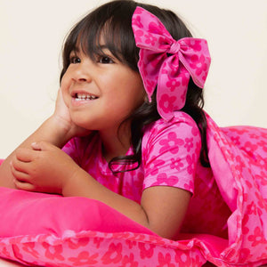 Baby Kids Bamboo Pajamas — Daisy Bell Woven Alligator Clip — Image 1