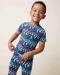 Baby Kids Bamboo Pajamas — Fast & Curious Short Sleeve Pajama Set — Image 3