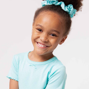 Baby Kids Bamboo Pajamas — Mint To Learn Large Scrunchie — Image 1