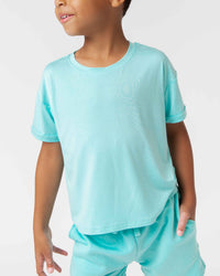 Baby Kids Bamboo Pajamas — Mint To Learn T-Shirt — Image 1