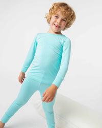 Baby Kids Bamboo Pajamas — Mint To Learn Long Sleeve Pajama Set — Image 8