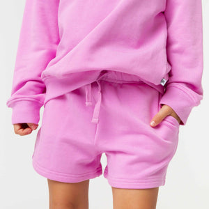 Baby Kids Bamboo Pajamas — Pencil Pink Girls Shorts — Image 1