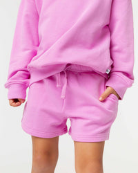 Baby Kids Bamboo Pajamas — Pencil Pink Girls Shorts — Image 1