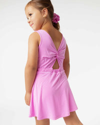 Baby Kids Bamboo Pajamas — Pencil Pink Sleeveless Twistback Dress — Image 3