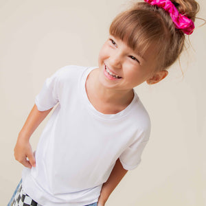 Baby Kids Bamboo Pajamas — White T-Shirt — Image 3