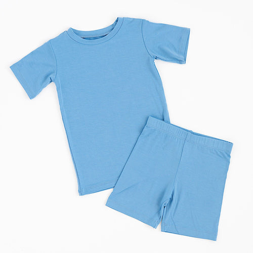 Baby Blue Two-Piece Pajama Set - Image 2 - Bums & Roses