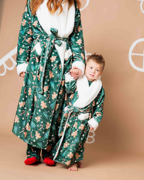 Baby Kids Bamboo Pajamas — Bake it Happen Adult Plush Robe — Image 5