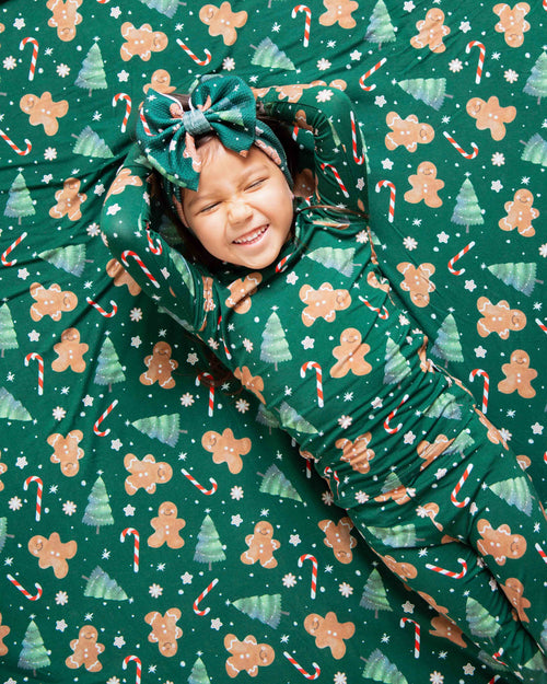 Baby Kids Bamboo Pajamas — Bake it Happen Biggie Bow — Image 4