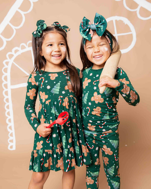 Baby Kids Bamboo Pajamas — Bake it Happen Biggie Bow — Image 5