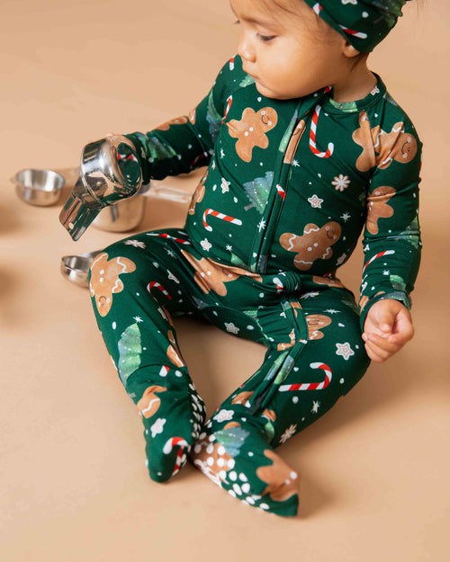 Baby Kids Bamboo Pajamas — Bake it Happen Convertible Romper — Image 4
