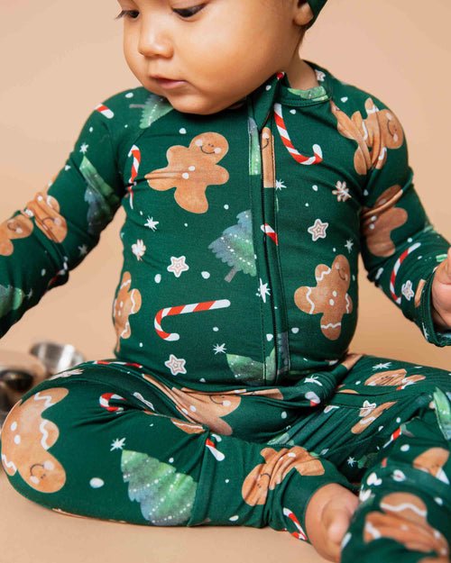 Baby Kids Bamboo Pajamas — Bake it Happen Convertible Romper — Image 1