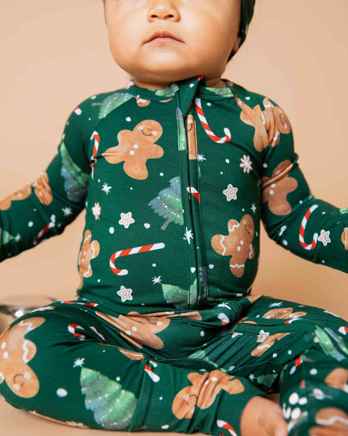 Baby Kids Bamboo Pajamas — Bake it Happen Convertible Romper — Image 5