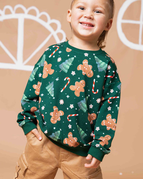Baby Kids Bamboo Pajamas — Bake it Happen Crew Neck Sweatshirt — Image 3
