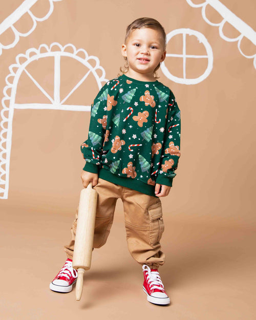Baby Kids Bamboo Pajamas — Bake it Happen Crew Neck Sweatshirt — Image 6