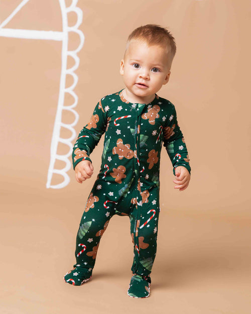 Baby Kids Bamboo Pajamas — Bake it Happen Footie — Image 3