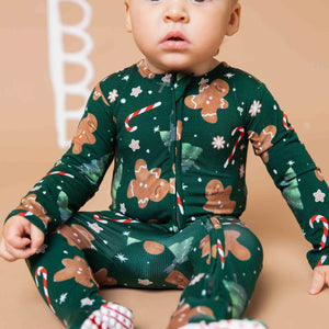 Baby Kids Bamboo Pajamas — Bake it Happen Footie — Image 1