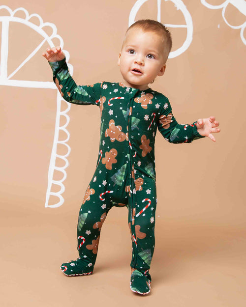 Baby Kids Bamboo Pajamas — Bake it Happen Footie — Image 5
