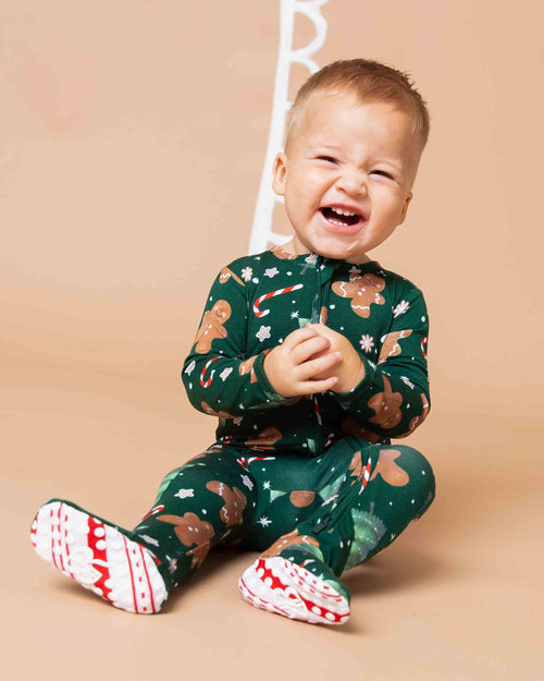 Baby Kids Bamboo Pajamas — Bake it Happen Footie — Image 4