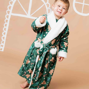Baby Kids Bamboo Pajamas — Bake it Happen Kids Plush Robe — Image 1