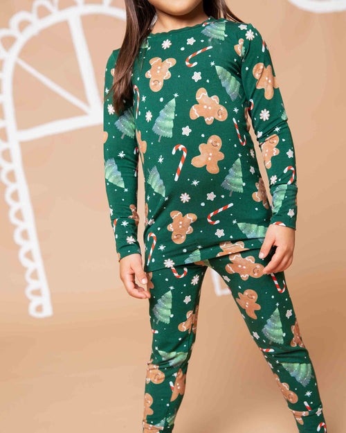 Baby Kids Bamboo Pajamas — Bake it Happen Long Sleeve Pajama Set — Image 4