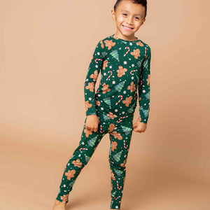 Baby Kids Bamboo Pajamas — Bake it Happen Long Sleeve Pajama Set — Image 1