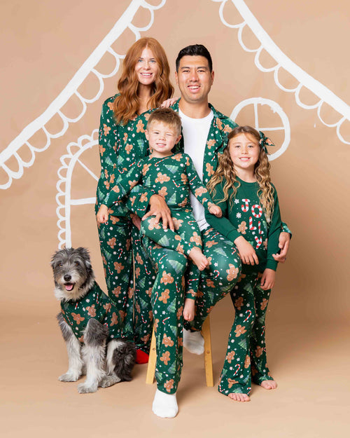 Baby Kids Bamboo Pajamas — Bake it Happen Men's Collar Shirt & Pants Set — Image 6
