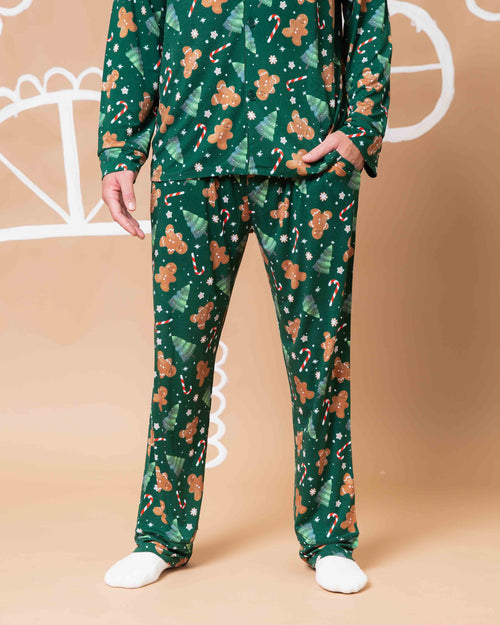 Baby Kids Bamboo Pajamas — Bake it Happen Men's Collar Shirt & Pants Set — Image 4