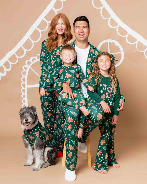 Baby Kids Bamboo Pajamas — Bake it Happen Women's Long Sleeve Collar Shirt & Pants Pajama Set — Image 6