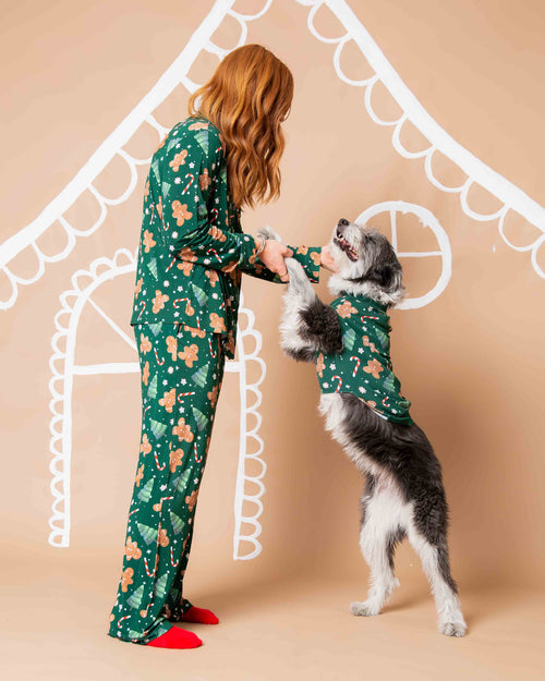Baby Kids Bamboo Pajamas — Bake it Happen Women's Long Sleeve Collar Shirt & Pants Pajama Set — Image 8