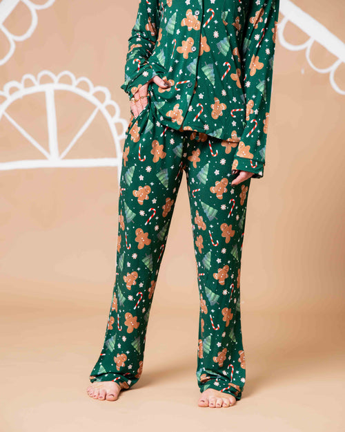 Baby Kids Bamboo Pajamas — Bake it Happen Women's Long Sleeve Collar Shirt & Pants Pajama Set — Image 5