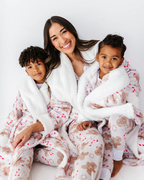 Baby Kids Bamboo Pajamas — Baking Spirits Bright Adult Plush Robe — Image 3