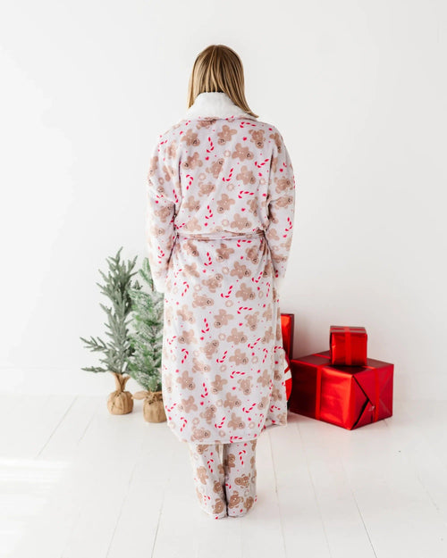 Baby Kids Bamboo Pajamas — Baking Spirits Bright Adult Plush Robe — Image 8