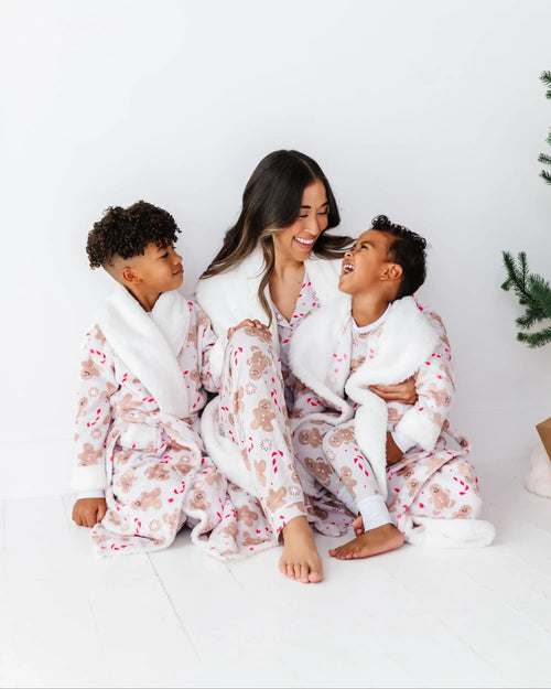 Baby Kids Bamboo Pajamas — Baking Spirits Bright Adult Plush Robe — Image 7