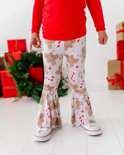 Baby Kids Bamboo Pajamas — Baking Spirits Bright Top & Bell Bottoms Set — Image 11