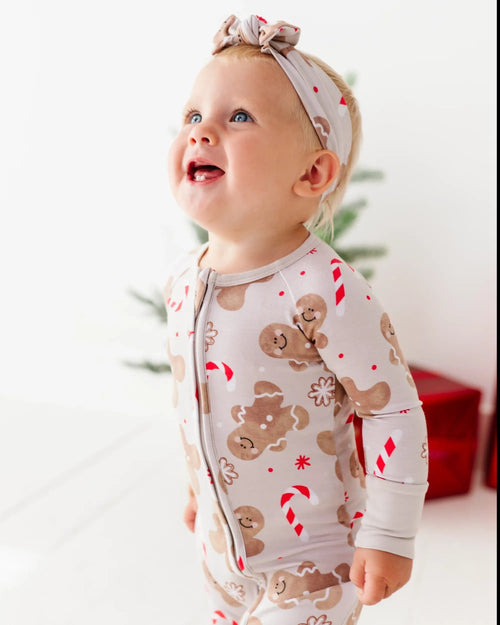 Baby Kids Bamboo Pajamas — Baking Spirits Bright Convertible Romper — Image 24
