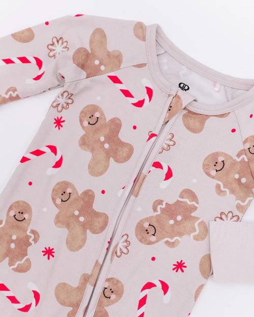 Baby Kids Bamboo Pajamas — Baking Spirits Bright Convertible Romper — Image 5