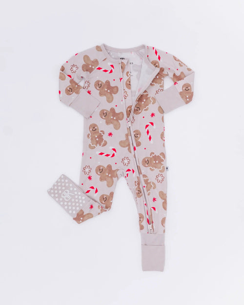 Baby Kids Bamboo Pajamas — Baking Spirits Bright Convertible Romper — Image 3