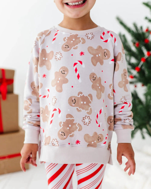 Baby Kids Bamboo Pajamas — Baking Spirits Bright Crew Neck Sweatshirt — Image 24