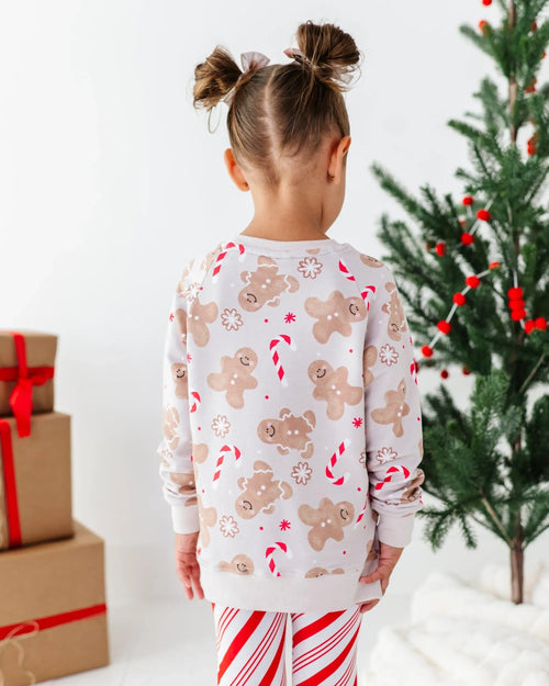 Baby Kids Bamboo Pajamas — Baking Spirits Bright Crew Neck Sweatshirt — Image 25