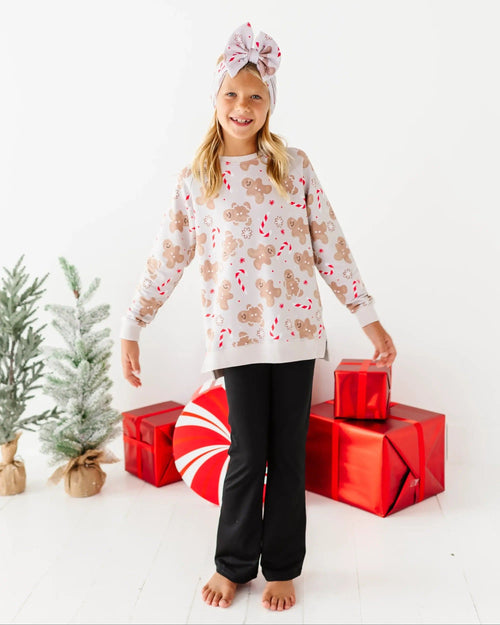 Baby Kids Bamboo Pajamas — Baking Spirits Bright Crew Neck Sweatshirt — Image 13