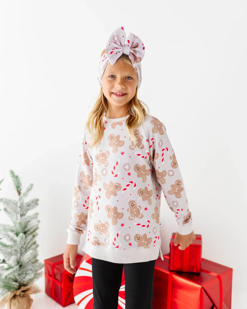 Baby Kids Bamboo Pajamas — Baking Spirits Bright Crew Neck Sweatshirt — Image 11