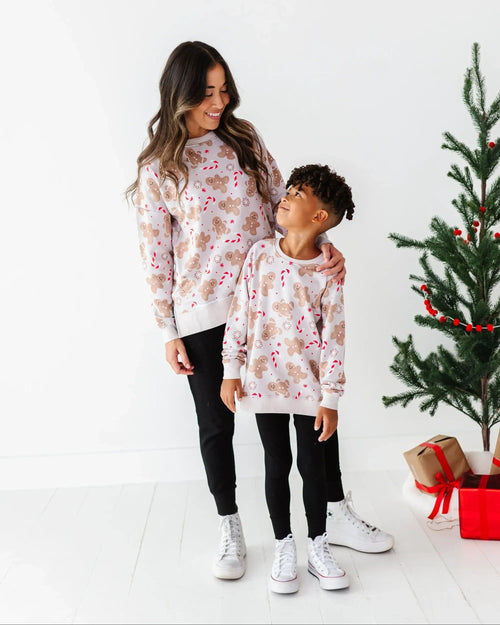 Bums & Roses - Baby & Kids Bamboo Pajamas - Baking Spirits Bright Crew Neck Sweatshirt - Image 27